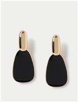 Black Enamel Drop Earring