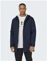 ONLY & SONS Hooded Parka Jacket Navy