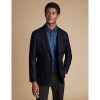 Slim Fit Pure Wool Check Suit Jacket