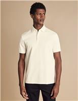 Cotton Rich Striped Textured Polo Shirt