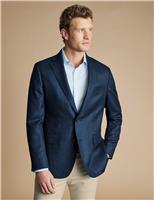 Charles Tyrwhitt Slim Fit Pure Wool Twill Blazer Stone