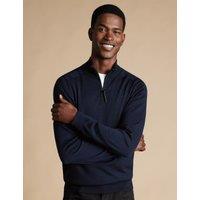 Pure Merino Wool Half Zip Jumper