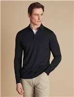 Pure Merino Wool Button Neck Jumper