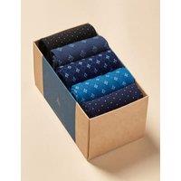 Blue Multi Sock Gift Box