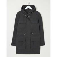 Cotton Blend Waterproof Waisted Longline Coat