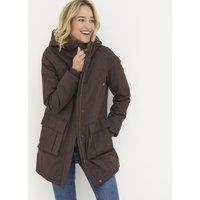 Cotton Blend Longline Parka Coat