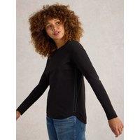 White Stuff Pure Cotton Top Black