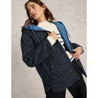 Wool Blend Reversible Quilted Coat