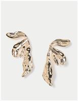 Gold Tone Oversized Leaf Earring