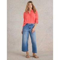 White Stuff Pure Cotton Embroidered Shirt Pink