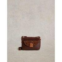 Leather Animal Print Camera Bag