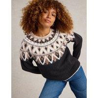 Lambswool Blend Fairisle Crew Neck Jumper