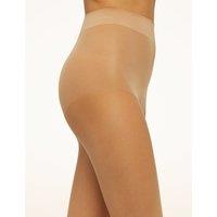 Wolford 10 Denier Seamless Sheer Tights Dark Beige