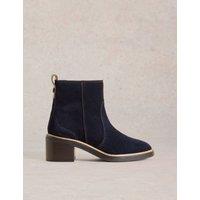 Suede Block Heel Ankle Boots