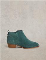 Suede Block Heel Ankle Boots