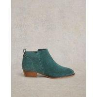 Suede Block Heel Ankle Boots