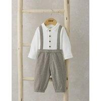 Herringbone Mock Suit Romper (0-18 Mths)