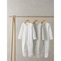 Mamas & Papas 3 Pack Pure Cotton Stork Print Sleepsuits (0-24 Mths) Multi