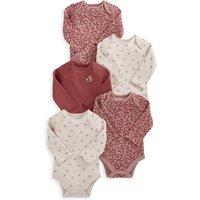 5pk Pure Cotton Cherry Bodysuits (0-24 Mths)