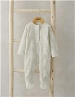 Mamas & Papas Pure Cotton Teddy Bear Sleepsuit (0-9 Mths) Beige