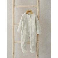 Pure Cotton Teddy Bear Sleepsuit (0-9 Mths)