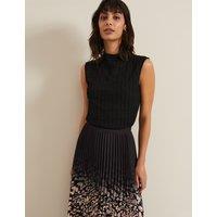 High Neck Textured Top