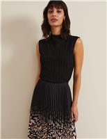 High Neck Textured Top