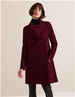 Wool Blend Shawl Collar Coatigan