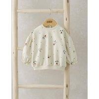 Pure Cotton Floral Heart Print Sweatshirt (0-3 Yrs)