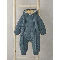 Pure Cotton Hooded Padded Pramsuit (7lbs-12 Mths)