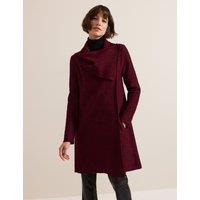 Wool Blend Shawl Collar Coatigan
