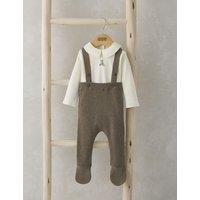 2pc Pure Cotton Teddy Bear Outfit (0-12 Mths)