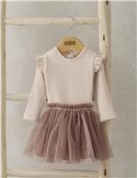 Mamas & Papas 2pc Mesh Tutu & Cotton Rich Bodysuit Outfit (0-3 Yrs) Pink