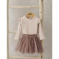 Mamas & Papas 2pc Mesh Tutu & Cotton Rich Bodysuit Outfit (0-3 Yrs) Pink