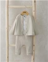 Mamas & Papas 3pc Pure Cotton Duck Print Outfit (0-12 Mths) Multi