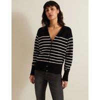 Striped V-Neck Cardigan