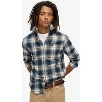 Superdry & Co Pure Cotton Check Flannel Shirt Navy