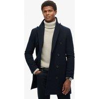 Superdry & Co Revere Neck Overcoat Navy