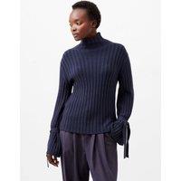 Ribbed Funnel Neck Jumper