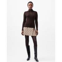 Ribbed High Neck Long Sleeve Top