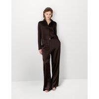 Satin Elasticated Waist Wide Leg Trousers