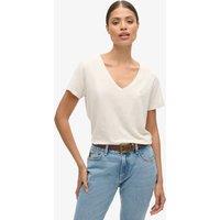 Cotton Rich Embroidered V-Neck T-Shirt