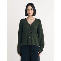 Cotton Rich Textured V-Neck Cardigan