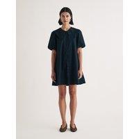 Pure Cotton Collared Mini Shirt Dress