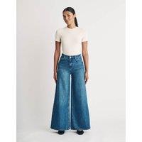 Cotton Rich High Waisted Wide Leg Jeans