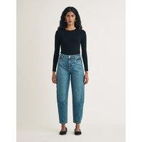 Nobody's Child High Waisted Barrel Leg Jeans Denim