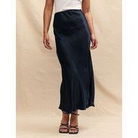 Satin Midi Slip Skirt