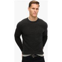 Pure Cotton Textured Crew Neck Jumper