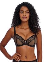 Loveland Embroidered Mesh Wired Plunge Bra
