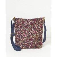 Pure Cotton Canvas Floral Cross Body Bag